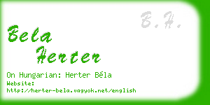 bela herter business card